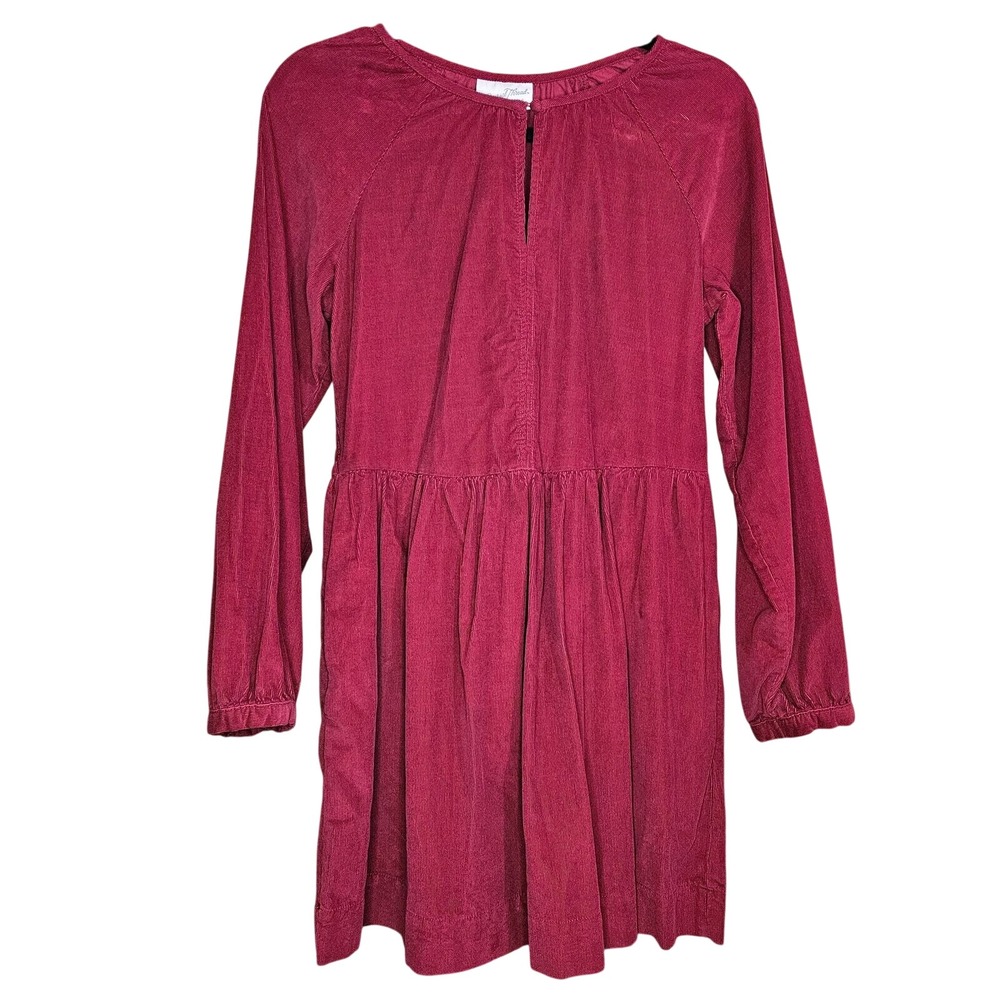 Women's Universal Thread Red Corduroy Long Sleeve Dress With Pockets Size‎ XS